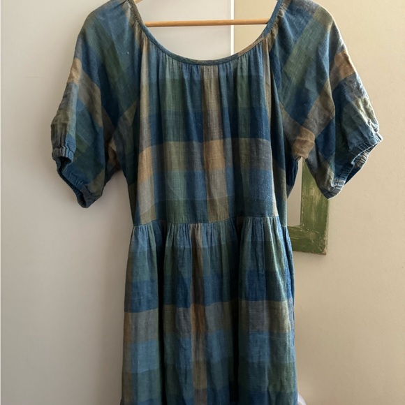 Ace & Jig Blue and Tan Plaid Dress - Picture 6 of 8